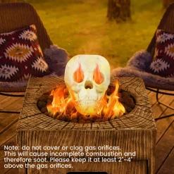 Ceramic Fireproof Fire Pit Skull