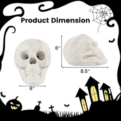 Ceramic Fireproof Fire Pit Skull