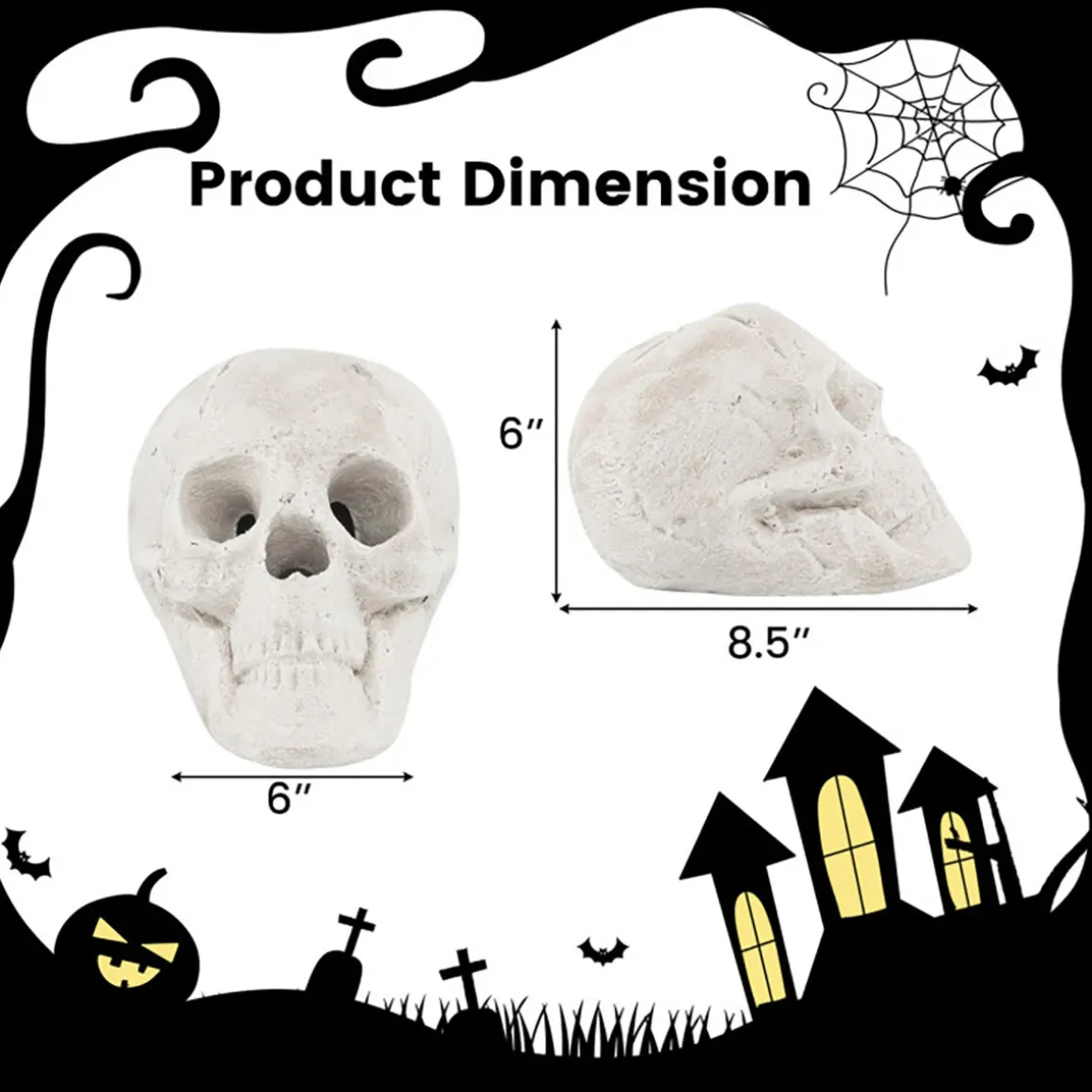 Ceramic Fireproof Fire Pit Skull