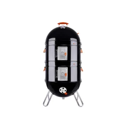 Charcoal BBQ Smoker with Built-In Thermometer