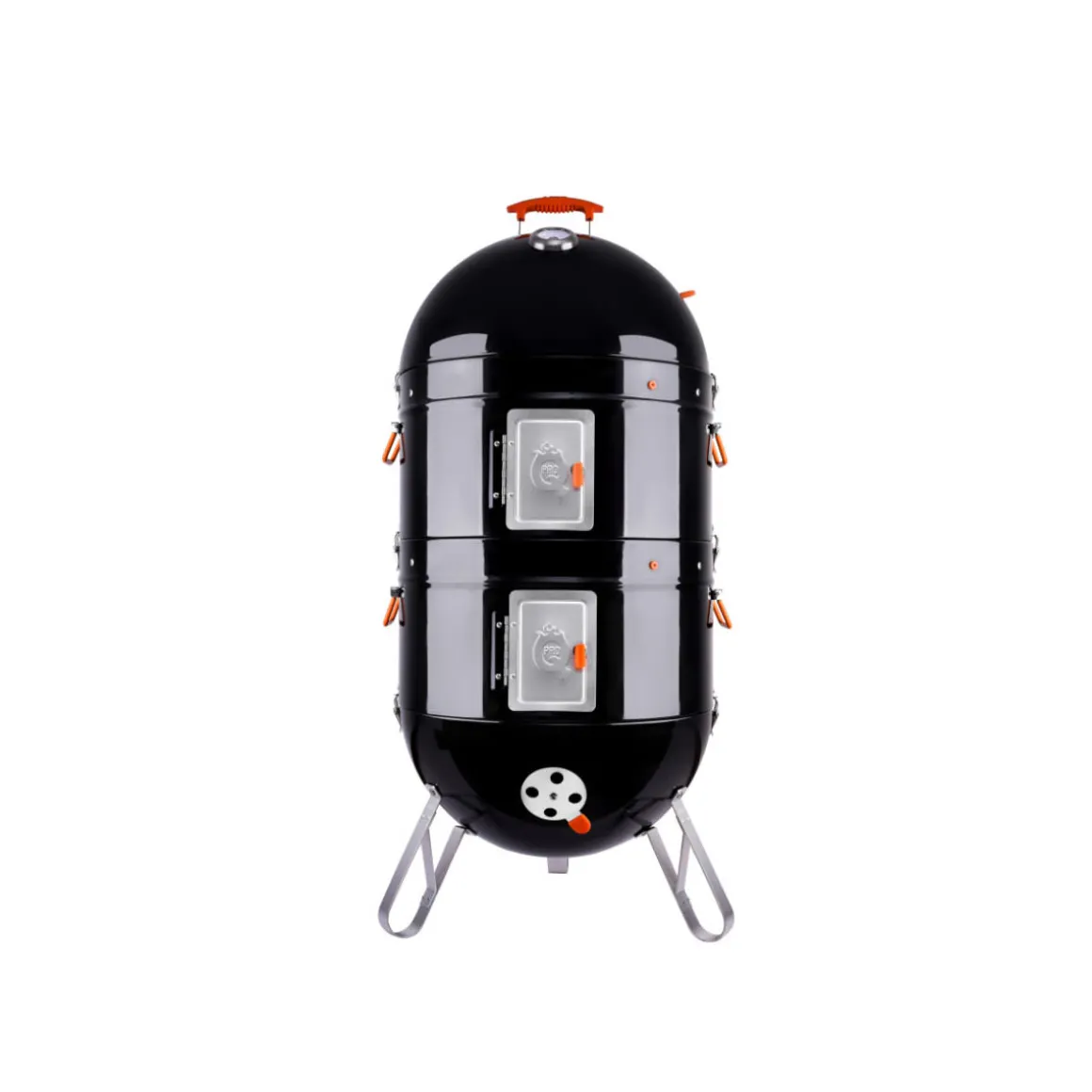 Charcoal BBQ Smoker with Built-In Thermometer