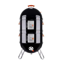 Charcoal BBQ Smoker with Built-In Thermometer