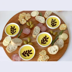 Charcuterie Board and 4-Piece Individual Dipping Set