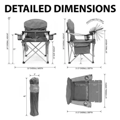 Collapsible Folding Outdoor Chair with Adjustable Table