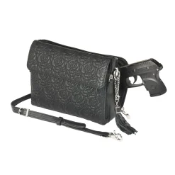 Concealed Carry Embroidered Clutch Crossbody