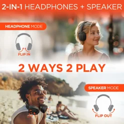 Convertible Wireless Speaker-Headphones