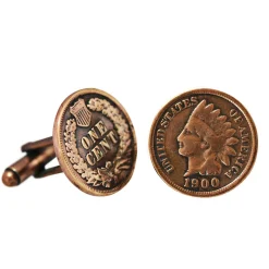Copper Indian Head Penny Cuff Links