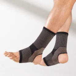 Copper Infused Compression Ankle Braces by Sharper Image (Set of 2)