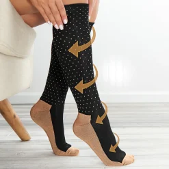 Copper Infused Compression Socks by Sharper Image (2 Pairs)