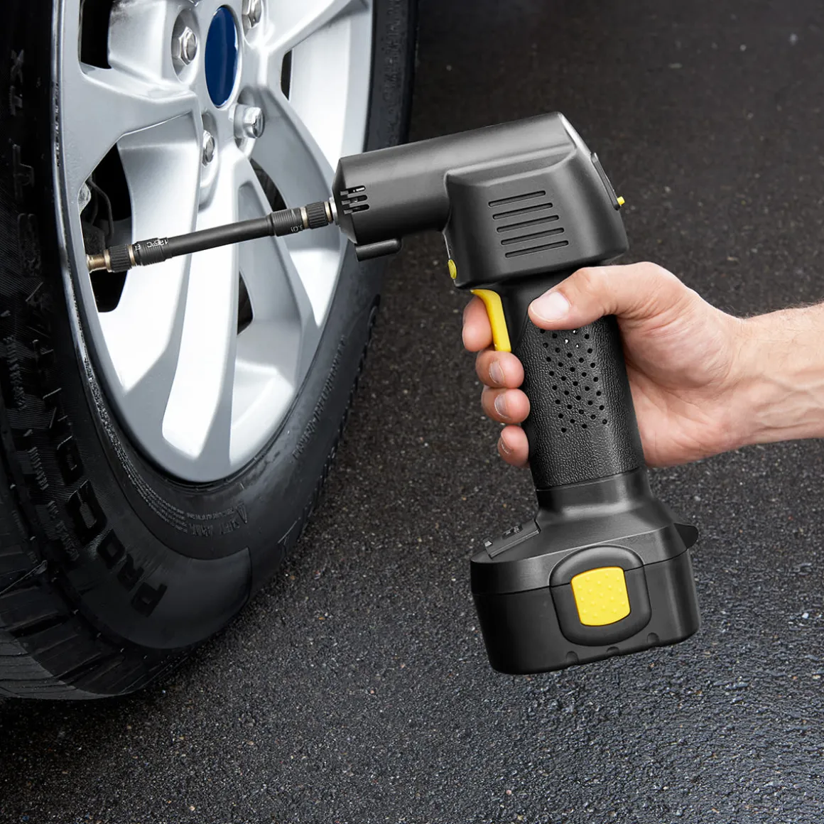 Cordless Auto Stop Tire Inflator by Sharper Image
