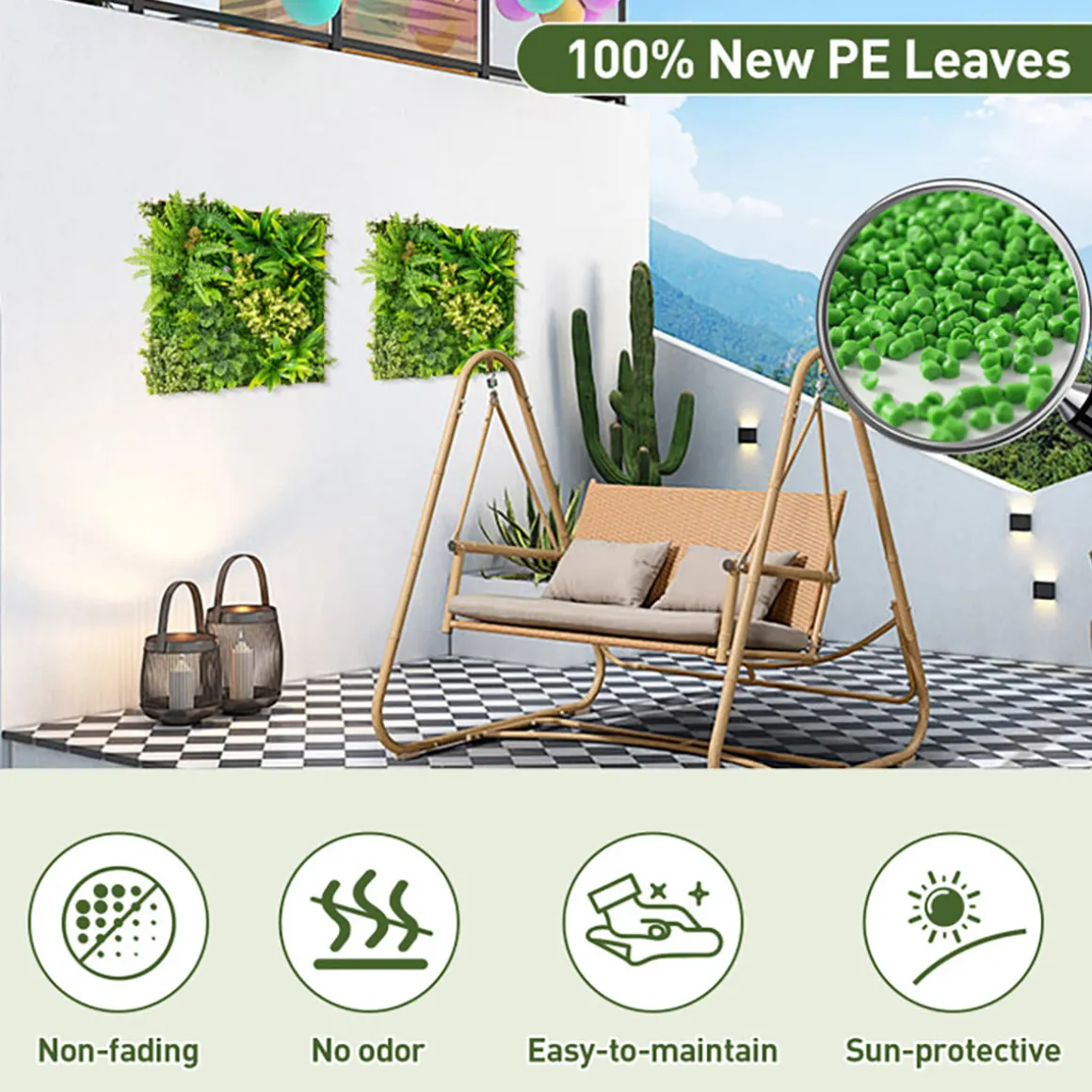 3D Hanging Greenery Hedge (Set of 2)