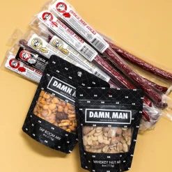 Damn, Man Gourmet Beef Sticks and Nuts Box