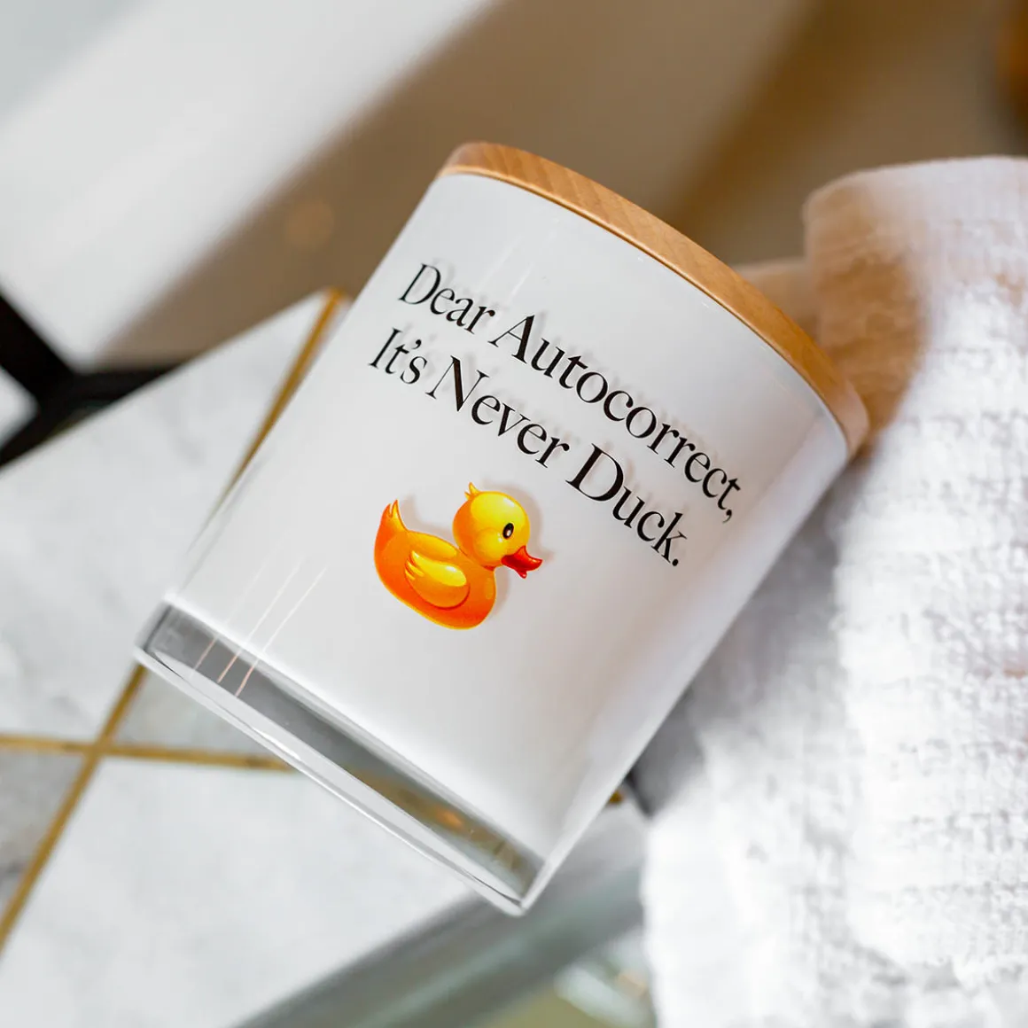 Dear Autocorrect Printed Soy Candle