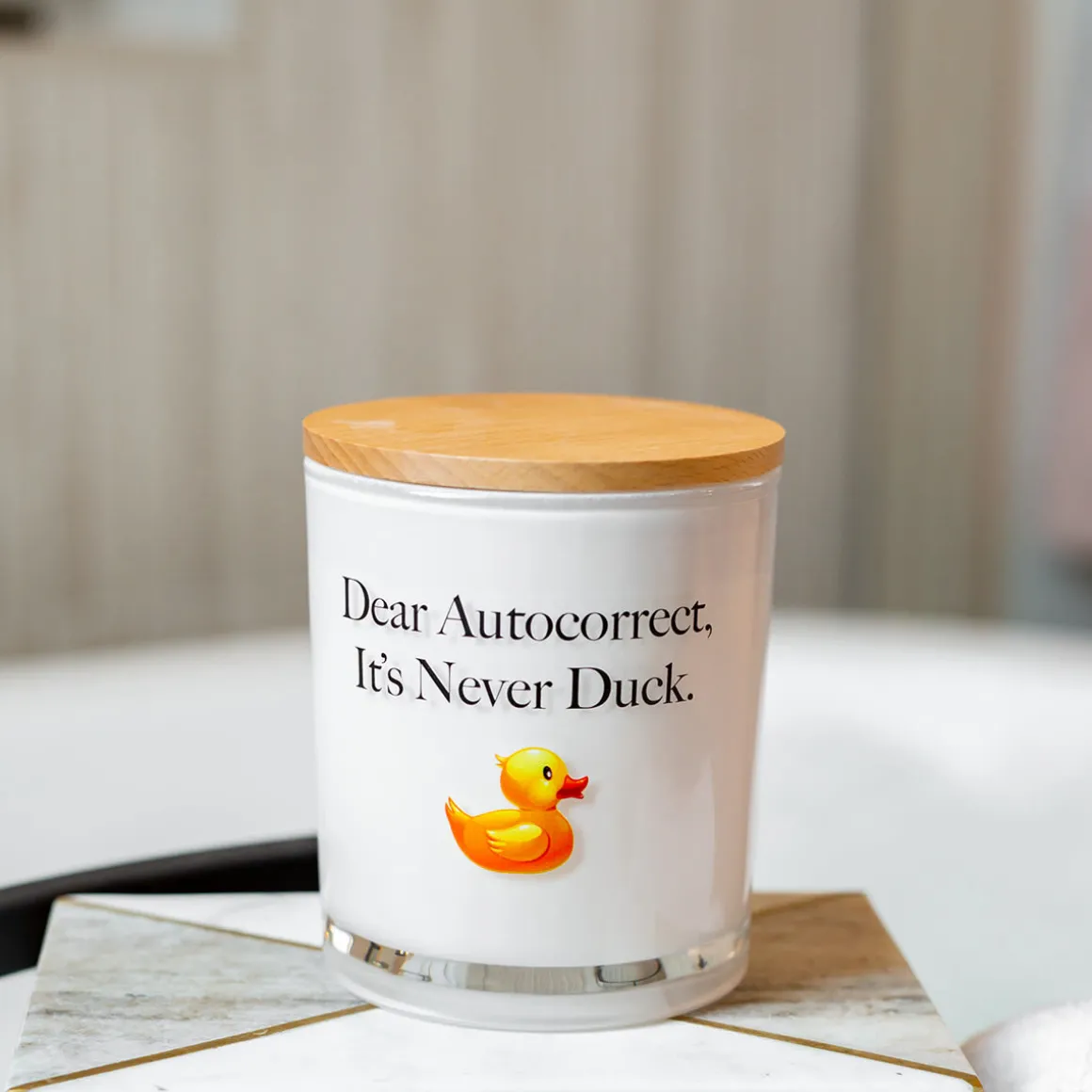 Dear Autocorrect Printed Soy Candle