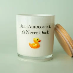 Dear Autocorrect Printed Soy Candle