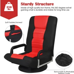 360-Degree Swivel Gaming Floor Chair