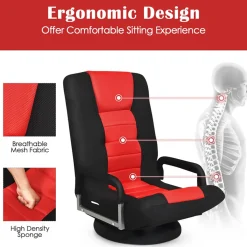 360-Degree Swivel Gaming Floor Chair