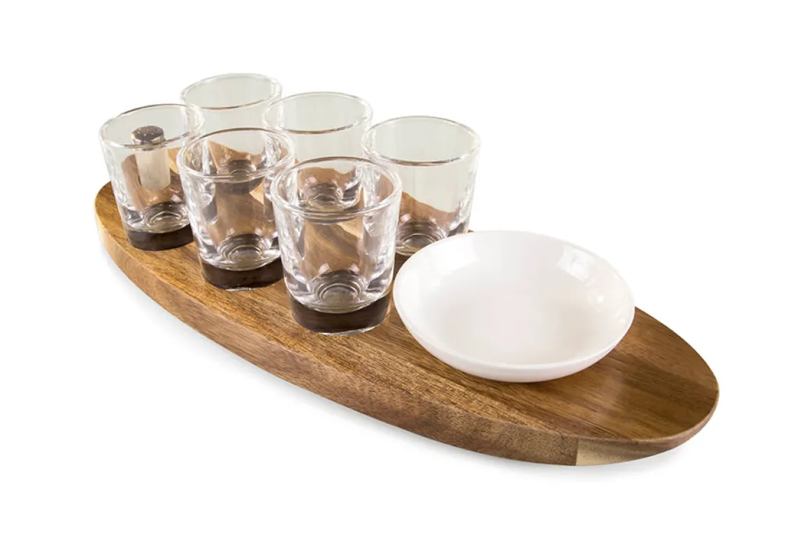 Deluxe Shot Glass Tray Set