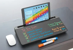 Desktop Glass Whiteboard and Organizer