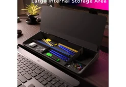 Desktop Glass Whiteboard and Organizer