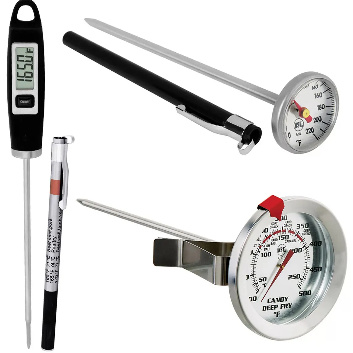 Digital Thermometer and Deep Fry Thermometer Set