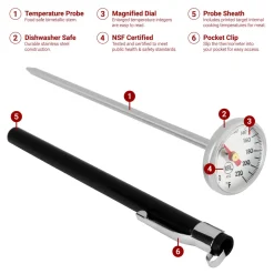Digital Thermometer and Deep Fry Thermometer Set