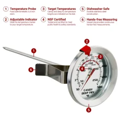Digital Thermometer and Deep Fry Thermometer Set
