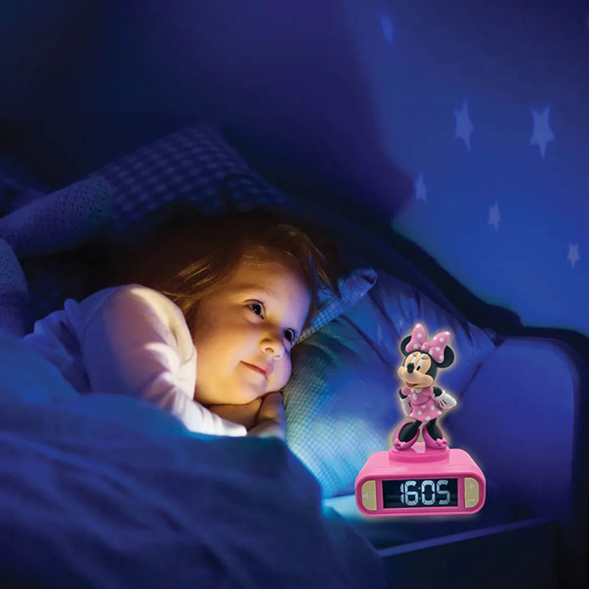 Disney Minnie Mouse Digital Alarm Clock with Nightlight