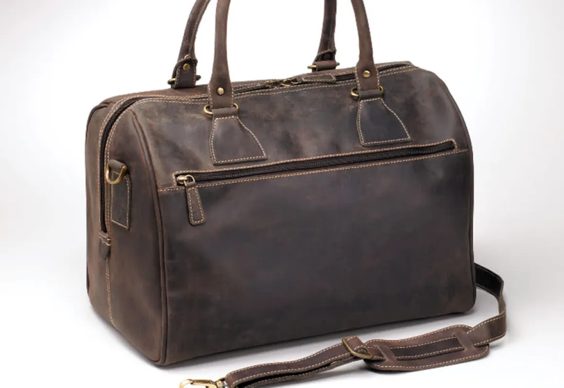 Distressed Water Buffalo Duffel Bag