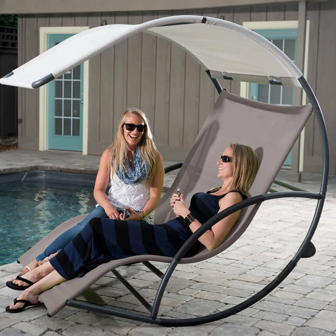 Double Chaise Rocker Lounger