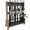 Double Sided Rolling 16 Fishing Rod Rack