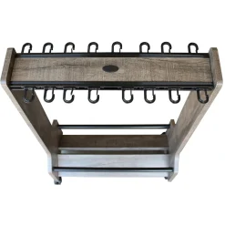 Double Sided Rolling 16 Fishing Rod Rack