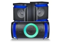 Dual 8" Home Stereo System With LED Party Lighting
