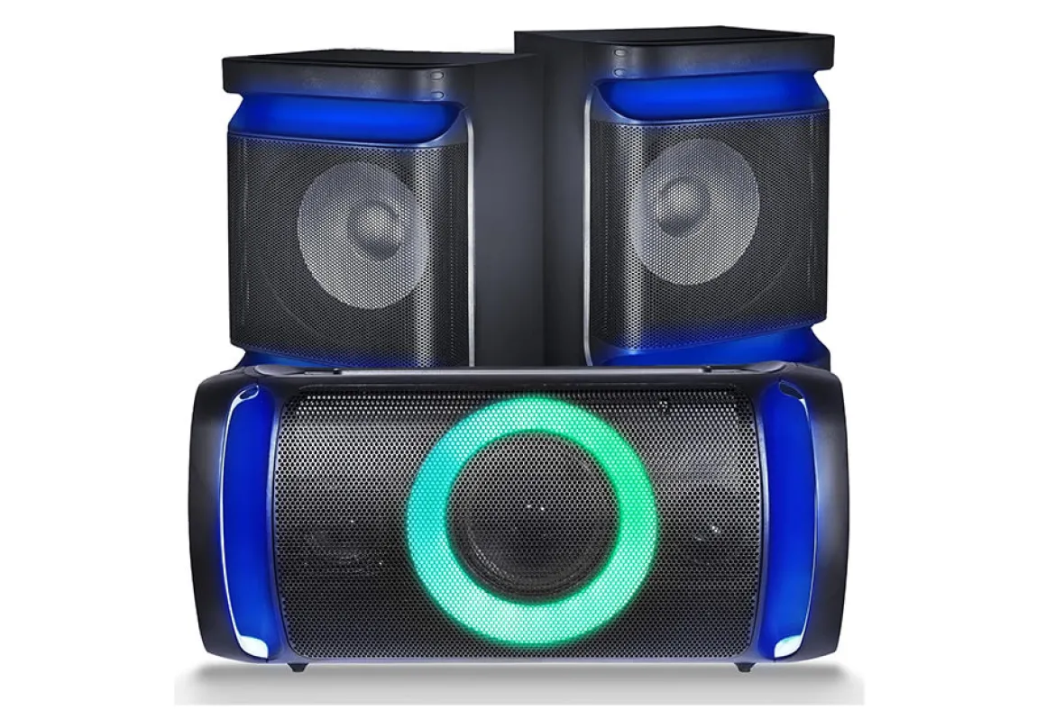 Dual 8" Home Stereo System With LED Party Lighting