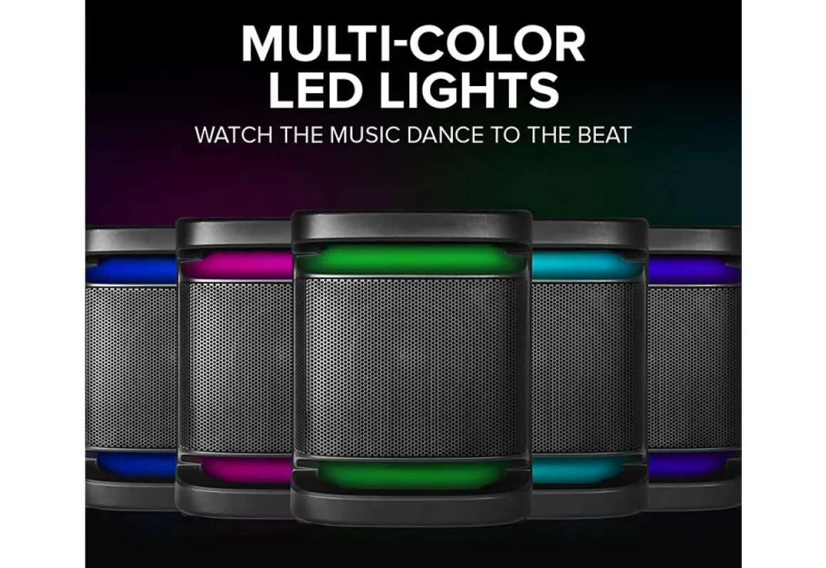 Dual 8" Home Stereo System With LED Party Lighting