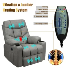 Electric Power Lift Heated Massage Chair Recliner