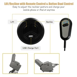 Electric Power Lift Heated Massage Chair Recliner