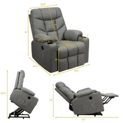 Electric Power Lift Heated Massage Chair Recliner