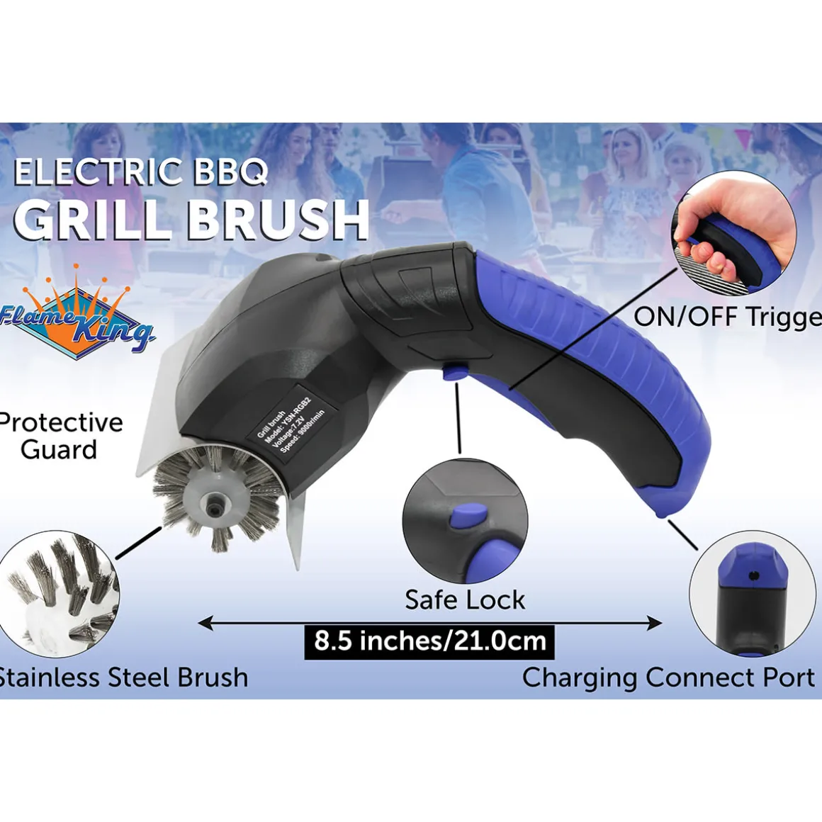 Electric Power Scrubber Grill Brush