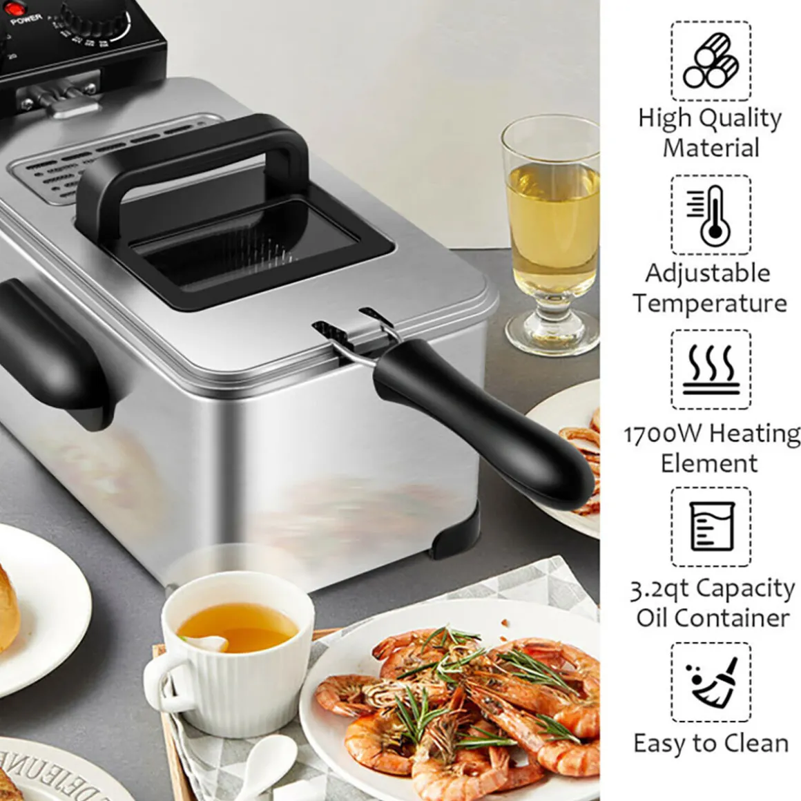 Electric Stainless Steel Deep Fryer