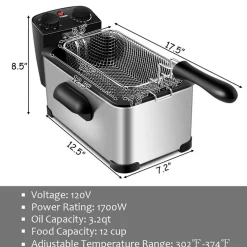 Electric Stainless Steel Deep Fryer