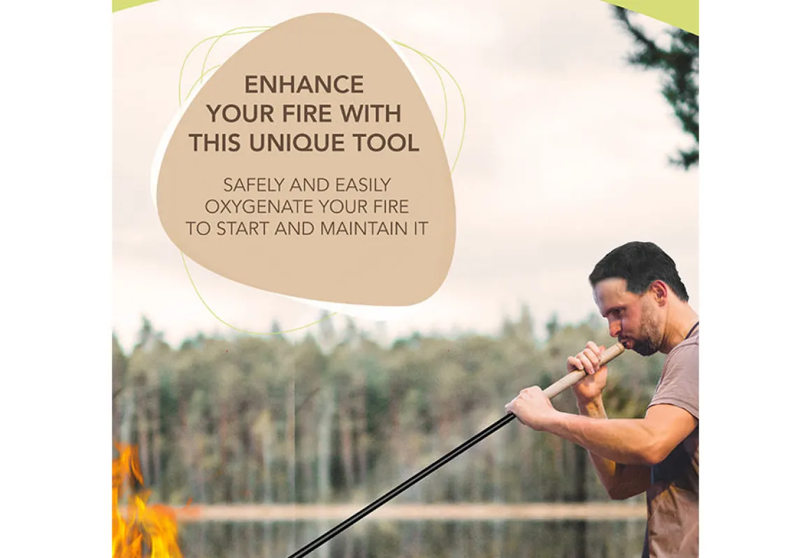 Extendable Fire Poker and Blower