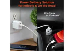 Fast Charge Dual Output Wall and Car Charger Set