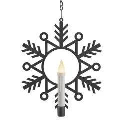 Flameless Hanging Snowflake Candles (Set of 4)
