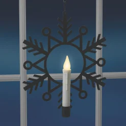 Flameless Hanging Snowflake Candles (Set of 4)