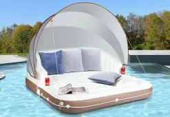 Floating Pool Lounge with Canopy