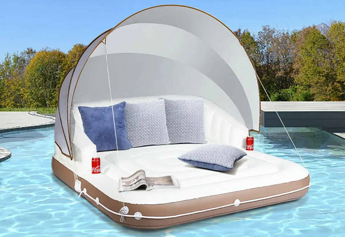 Floating Pool Lounge with Canopy