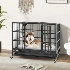 Foldable Heavy-Duty Metal Dog Cage