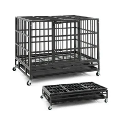 Foldable Heavy-Duty Metal Dog Cage