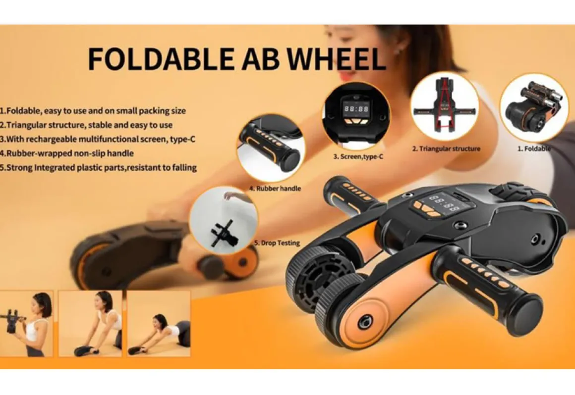Folding Ab Wheel Roller